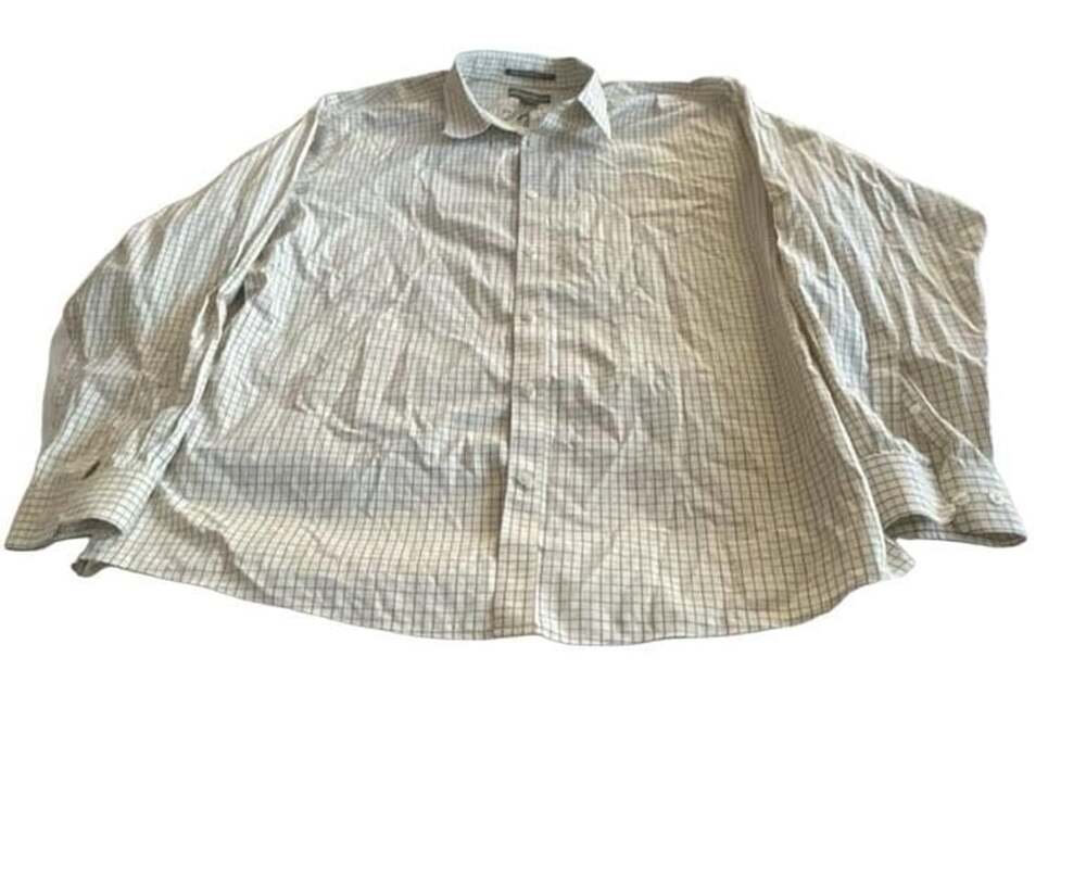 Eddie Bauer Wrinkle Resistant Relaxed Fit Plaid Button Down Shirt Men's XXL